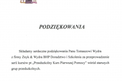 pierwsza pomoc przedszkole nr 18 podziękowania dzieci